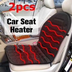 2PCS/1PCS 12V Fast Heated Car Seat Cover Seat Heater Warmer Winter Household Cushion Heated Seat Cushion - Auto GoShop