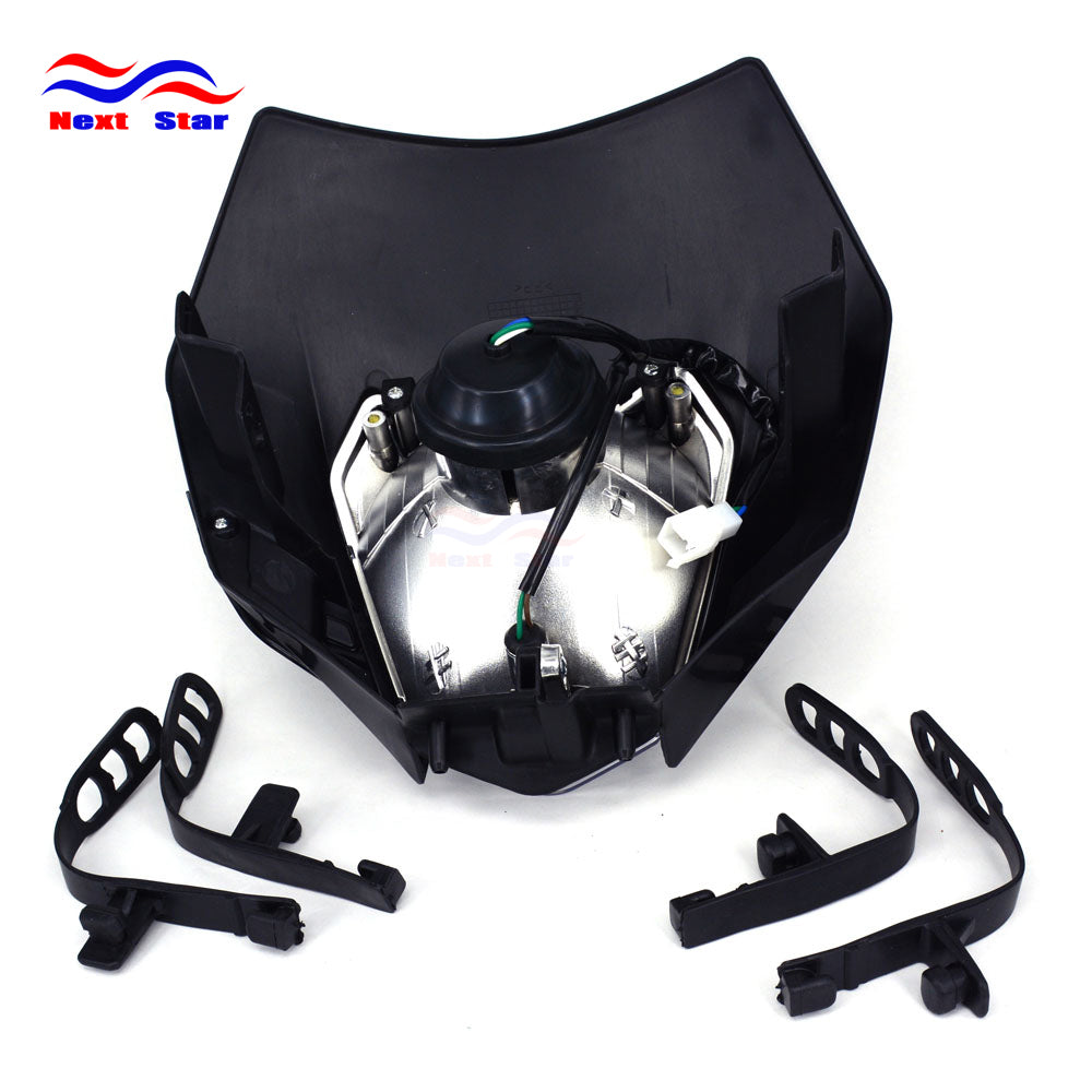 Black Motorcycle Universal Headlamp Lights Headlight For KTM EXC EXCF XC XCF XCW XCFW SX SXF SXS SMR 125 250 350 450 500 505 520 530