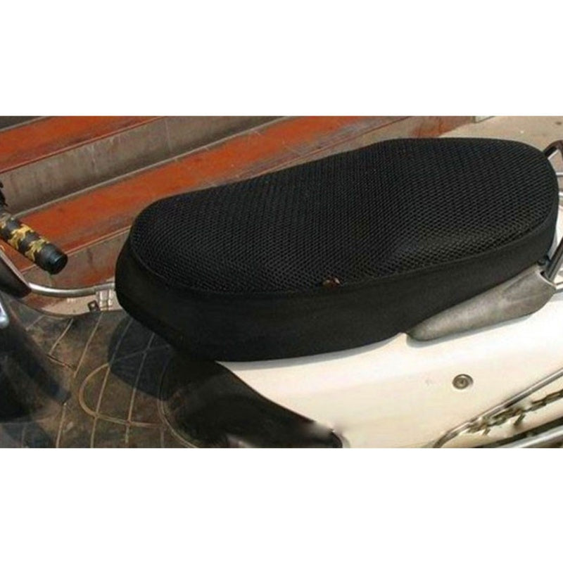Black Breathable Summer 3D Mesh Seat Cover Motorcycle Moped Motorbike Scooter Seat Covers Cushion Anti-Slip Dust-Proof Accessories