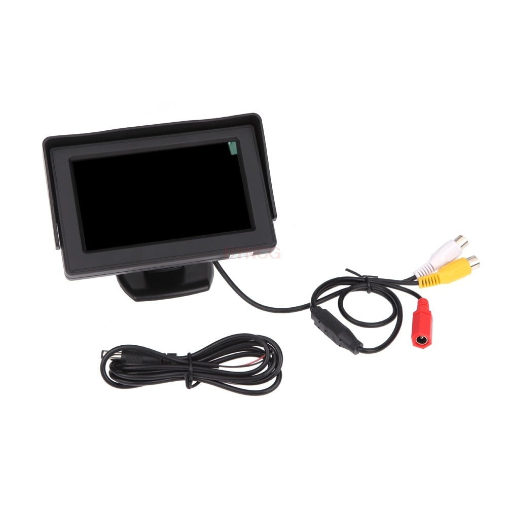 BYNCG Car Rear View Camera with 4.3 inch Table Monitor TFT Mirror for Parking Reaverse Backup System Night Vision Waterproof - Auto GoShop