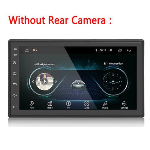Black Podofo 2 din Car Radio Android GPS Multimedia Player Autoradio 7'' Touch Screen Bluetooth FM WIFI Auto Audio Stereo Mirrorlink