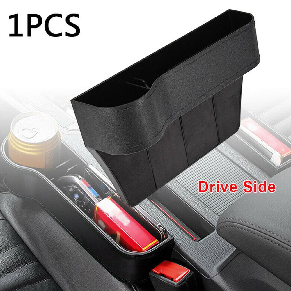 Left / Right Car Seat Crevice Gaps Storage Box ABS Plastic Auto Drink for Pockets Organizers Stowing Tidying Universal - Auto GoShop