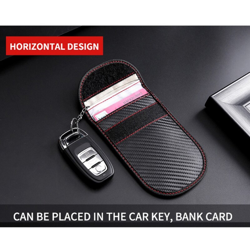 Anti-Theft Keyless Entry Car Key Cover RFID Signal Radiation Blocking Farady Bag Car Key Wallet - Auto GoShop