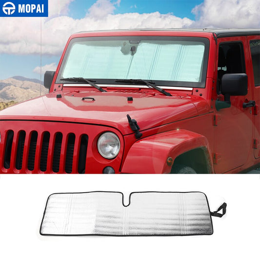 Maroon MOPAI Car Front Anti UV Ray Window Sun Windshield Sunshade Shade Cover for Jeep Wrangler TJ JK 1997-2017 Car Accessories Styling (Sunshade Cover)
