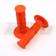 Orange Red 2Pcs TDPRO 22mm Motorcycle Hand Grips Handlebar Front Left Rubber Handle bar Hand Grips For 50cc-250cc Pit Dirt Motor Trail