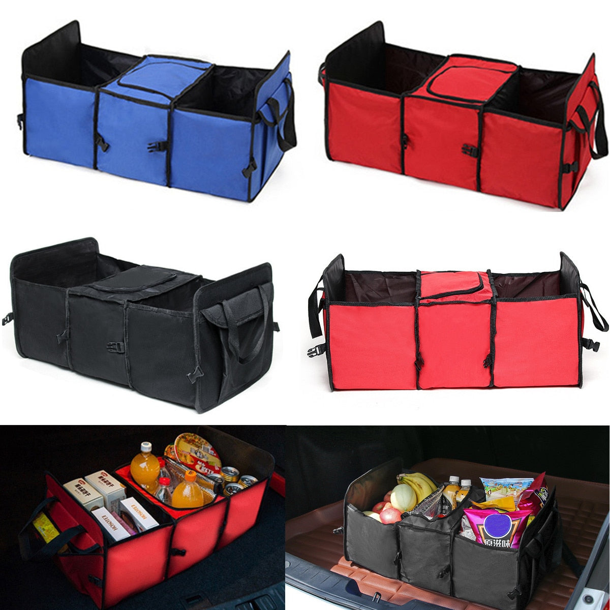 Collapsible Car Trunk Boot Organizer Box Foldable Storage Holder Bag Travel Tidy Box Cargo Storage Stowing Tidying Car Accessory - Auto GoShop