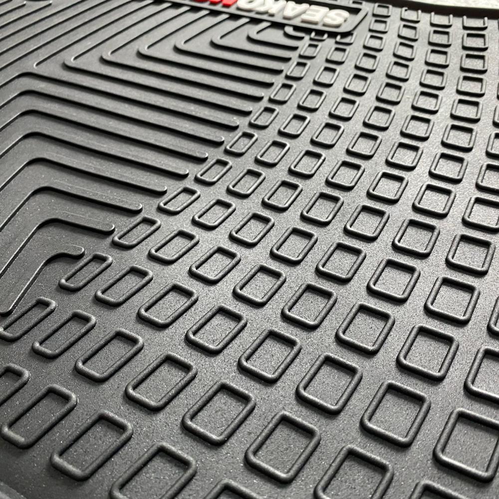 Car Floor Mats All Weather Protect, Black Latex, Odorless For Tacoma 2012-2015 - Auto GoShop