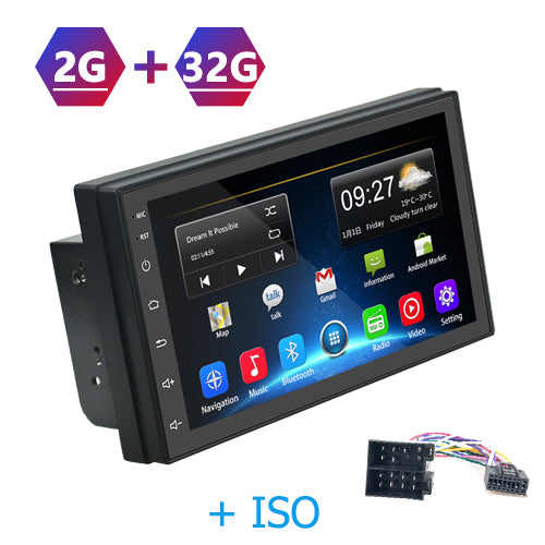 Dark Slate Blue Podofo 2 din Car Radio Android GPS Multimedia Player Autoradio 7'' Touch Screen Bluetooth FM WIFI Auto Audio Stereo Mirrorlink