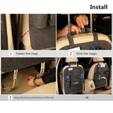 Car Back Seat Rear Trunk Elastic Felt Storage Bag 5 Pockets Organizer Hanging Anti Kick Auto Seat Cover Protector Holder Parts - Auto GoShop