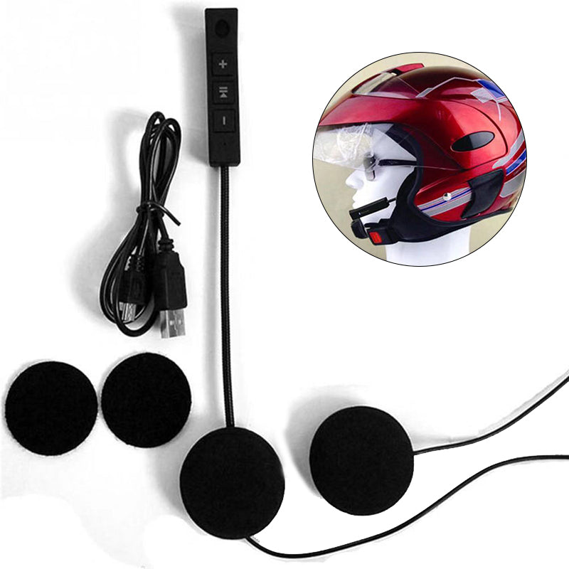 Black 4.1+EDR Bluetooth Headphone Anti-interference For Motorcycle Helmet Riding Hands Free Headphone For MP3 MP4 Smartphone (Black)