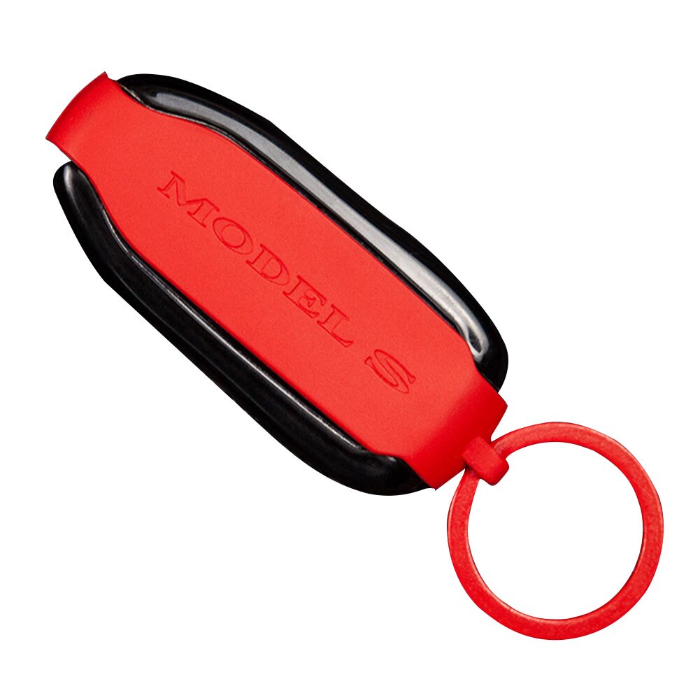 Tomato Car Soft With Ring Key Fob Cover Decoration Silicone Protective Accessories Portable Anti Scratch For Tesla Model 3 S X