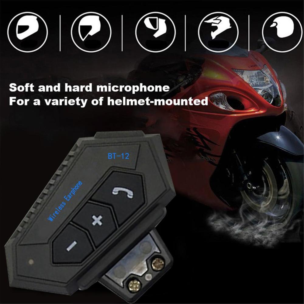Dark Slate Gray Helmet Headphone Bluetooth Motorcycle Headset Intercom Motor Bike Earphone Noise Reduction Microphone MIC