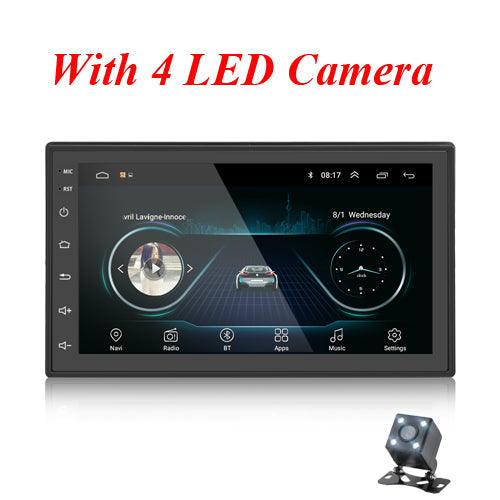 Black Podofo 2 din Car Radio Android GPS Multimedia Player Autoradio 7'' Touch Screen Bluetooth FM WIFI Auto Audio Stereo Mirrorlink