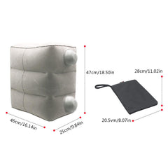Inflatable Travel Pillow Foot Pad Airplane Car Bus Footrest Stool Adjustable For Car Sleeping Resting Pillow Foot Pad - Auto GoShop
