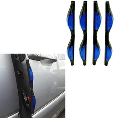 Dark Slate Blue 4pcs/pack Auto Bumper Anti Collision Scratches Protection Styling Strip Car Door Protector Mouldings Reflector Edge Guard Crash