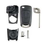For Vauxhall Opel Corsa Astra Vectra Zafira 2 Button Remot Flip Key Fob Case A53 - Auto GoShop