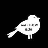 Matthäus 6:26 Autoaufkleber