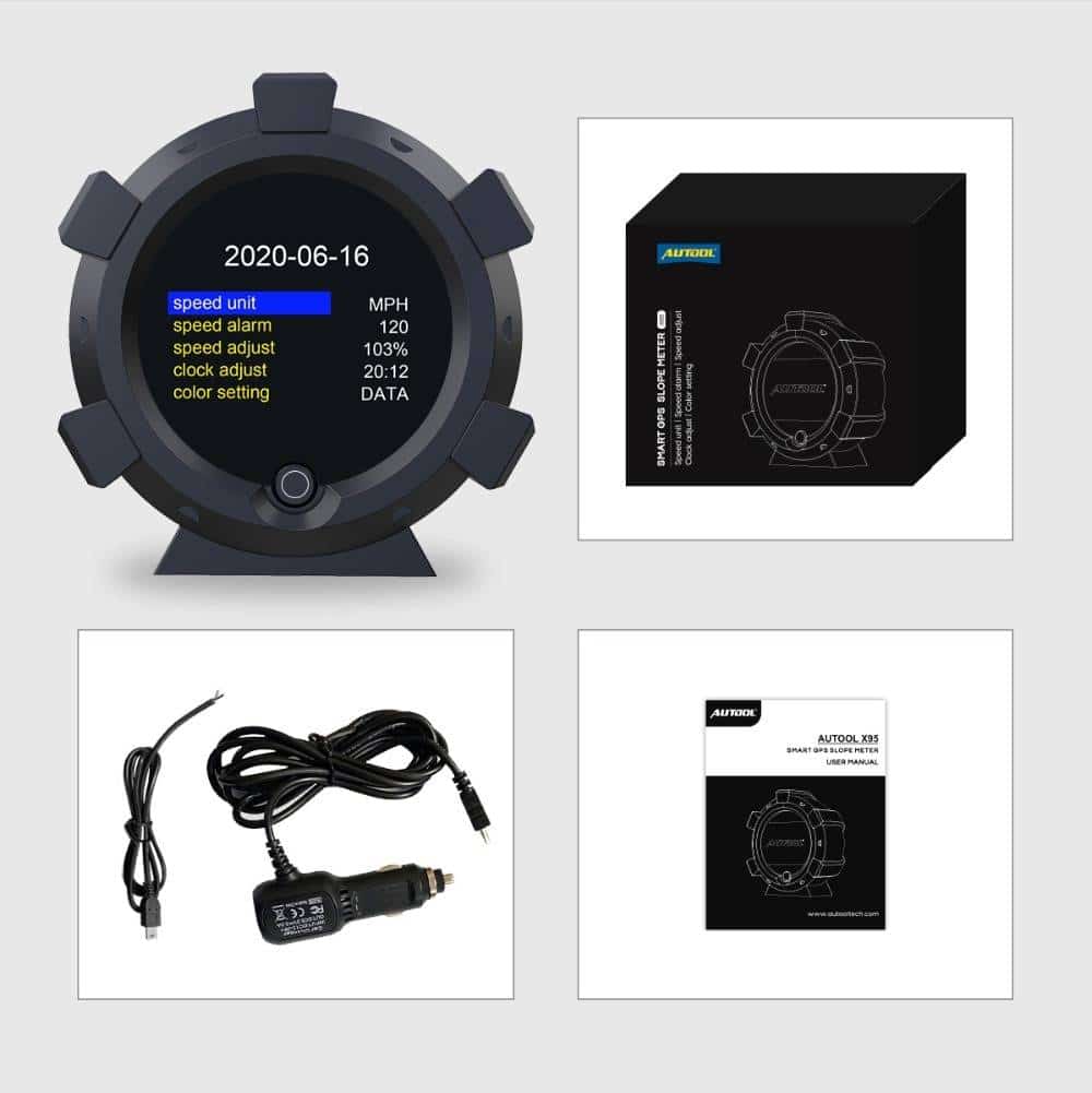 Multifunktionaler Geschwindigkeits-GPS-Neigungsmesser-Autokompass
