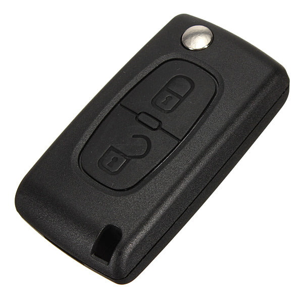 Dark Slate Gray Black Remote Folding Flip Key FOB Case Shell 2 Button for Citroen