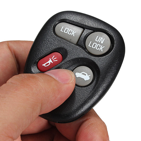 White 4 Button Remote Entry Key Keyless Fob Case Shell Clicker Pad for GM
