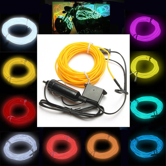 Goldenrod 1M EL Neon Light Effect Light Cable Cord Wire 12V Inverter