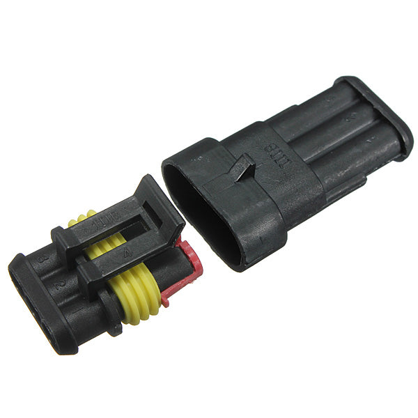Car 3 Pin Way Sealed Waterproof Electrical Wire Connector Plug - Auto GoShop
