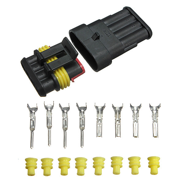 Car Motorcycle Sealed Waterproof Electrical Wire Connector Plug Set - Auto GoShop
