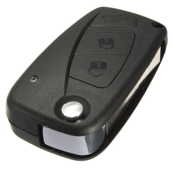 Dark Slate Gray Flip FOB Key Shell Case Blade With 3 Button For Fiat Panda Grande