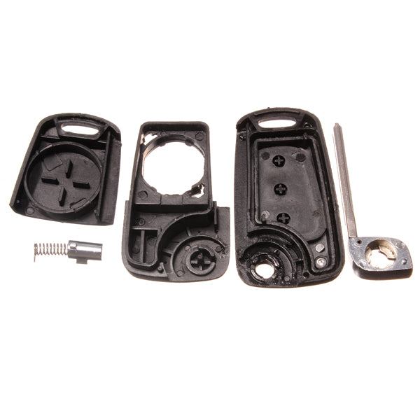 Three Button Flip Key Case Shell for Hyundai i20 i30 Black with Blade - Auto GoShop
