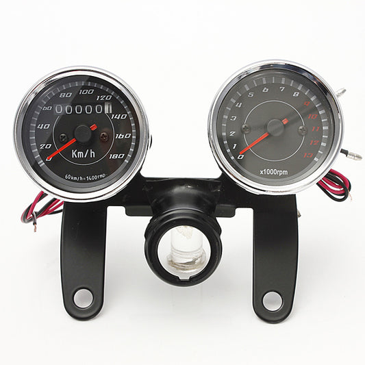 Dark Slate Gray Universal LED Motorcycle Tachometer+Odometer Speedometer Gauge