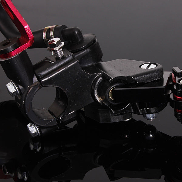 Black 2 X CNC Red Universal Motorcycle Brake Clutch Lever Master Cylinder