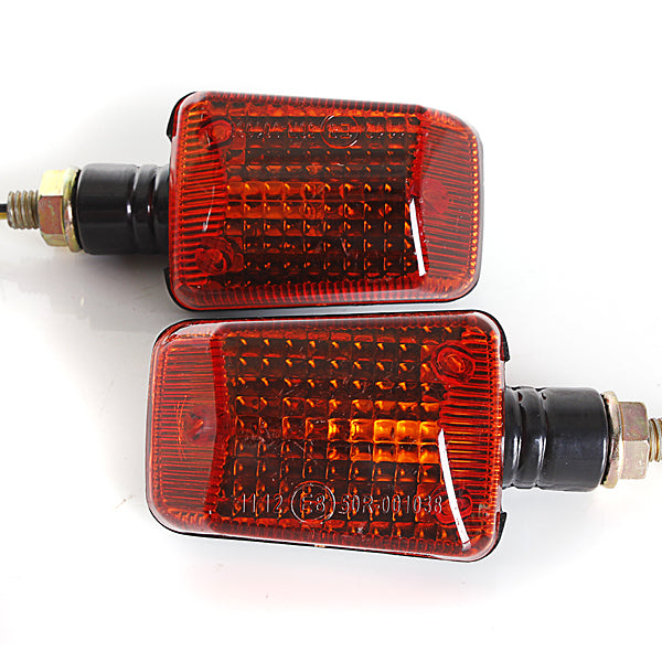 Dark Red Motorcycle Motor Bike Turn Signal Indicators Light Lamp Amber