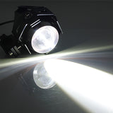 White Smoke U5 3000LM Motorcycle LED Headlight Waterproof High Power Spot Light