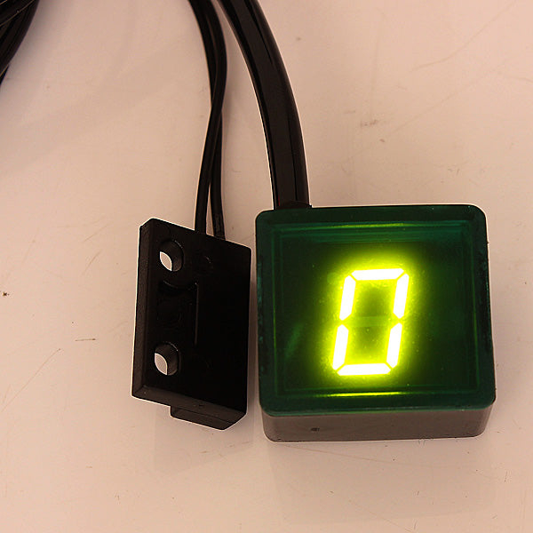 Yellow Universal Motorcycle LED Display Digital Indicator Shift Level Sensor