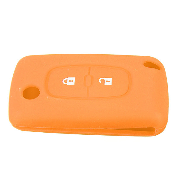 2Button Silicone Key Case Holder Fob Protect Cover For Peugeot 206 - Auto GoShop