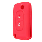 2Button Silicone Key Case Holder Fob Protect Cover For Peugeot 206 - Auto GoShop