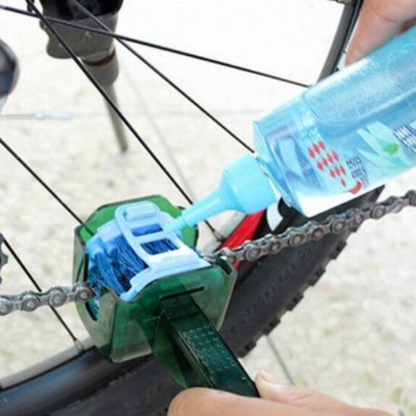 Sky Blue Motorcycle Bike Chain Machine Scrubber Brushes Wash Cleaner Toolkits
