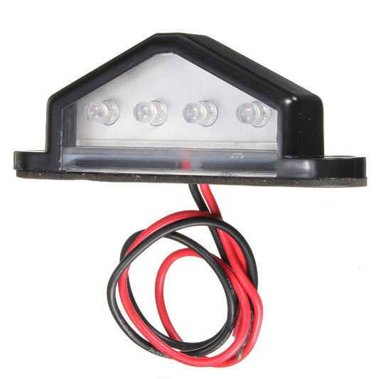 10-30V 4 LED Rear License Plate Light Lamp Truck Trailer Waterproof - Auto GoShop