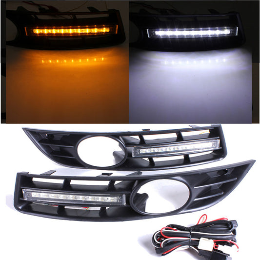 Sienna Paar Front Grille Grille 6 LED Tagfahrlicht Lamp For VW For Volkswagen For Passat