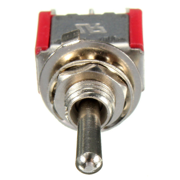 Rosy Brown Red 3 Pin ON-ON SPDT Mini Toggle Switch AC 6A/125V 3A/250V
