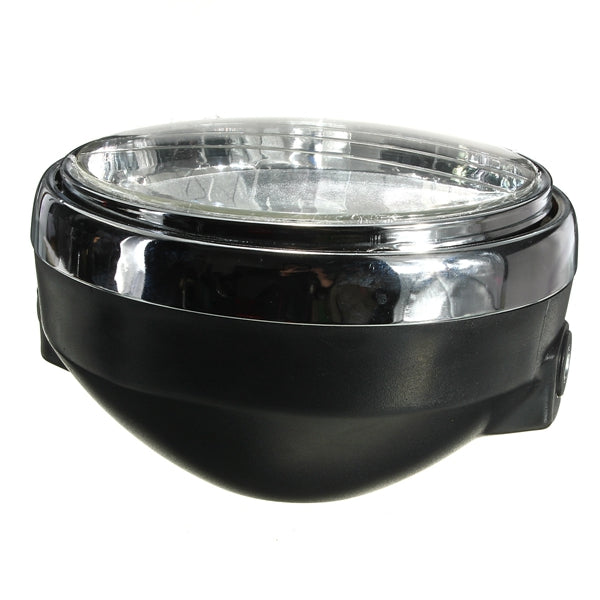 Black 7inch 12V 35W H4 Motorcycle Headlight Bulb Rear Mount Headlamp