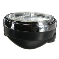 Black 7inch 12V 35W H4 Motorcycle Headlight Bulb Rear Mount Headlamp