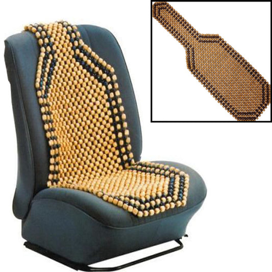 Beaded Wooden Front Massage Seat Chair Cover Cushion Car Office Home - Auto GoShop