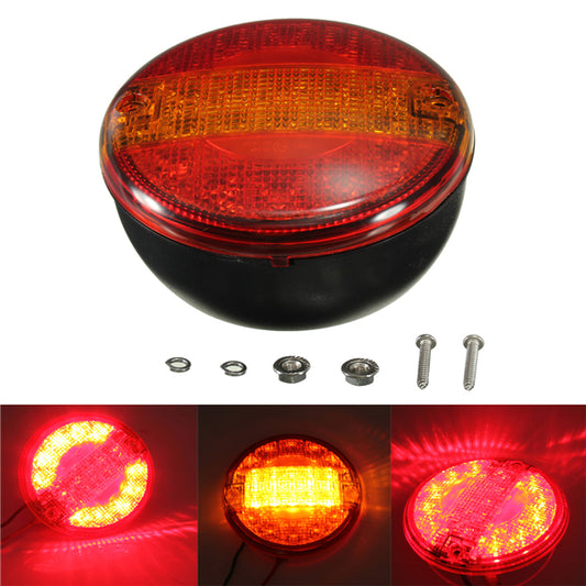 Chocolate Universal LED Combination Rear Tail Stop Indicator Light Round