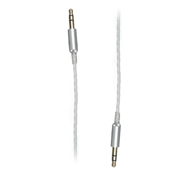 Gray Car AUX Stereo Male to Male Audio Upgrade PTFE Teflon Cable 1.5M 3.5mm for Phone iPod PC