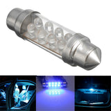 Gray 12V 39 41 42mm Universal Car Interior Blue 8 LED Courtesy Light Festoon Bulb