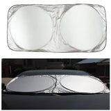 Beige 190x90cm Nylon Folding Front Window Sunshade Visor Wind Shield Block Cover for Car Truck