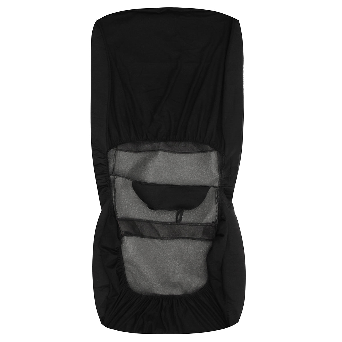 Black Universal Full Set Car Seat Covers Front Rear Polyester 5 Heads Auto Black