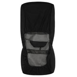 Black Universal Full Set Car Seat Covers Front Rear Polyester 5 Heads Auto Black