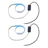 Light Steel Blue Ultra Thin Guide Strip White Daytime Running Lights Amber Turn Lamp Switchback Sequential 2Pcs